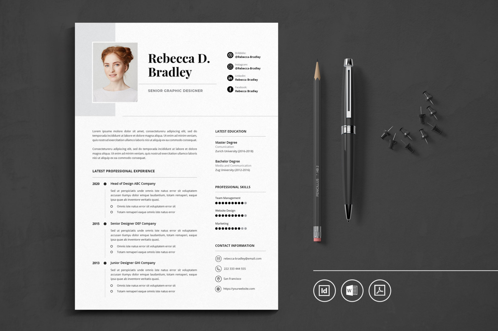 Big Bundle Professional CV Resume Indesign Template