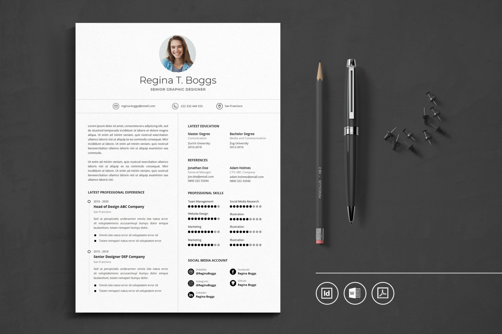 Big Bundle Professional CV Resume Indesign Template