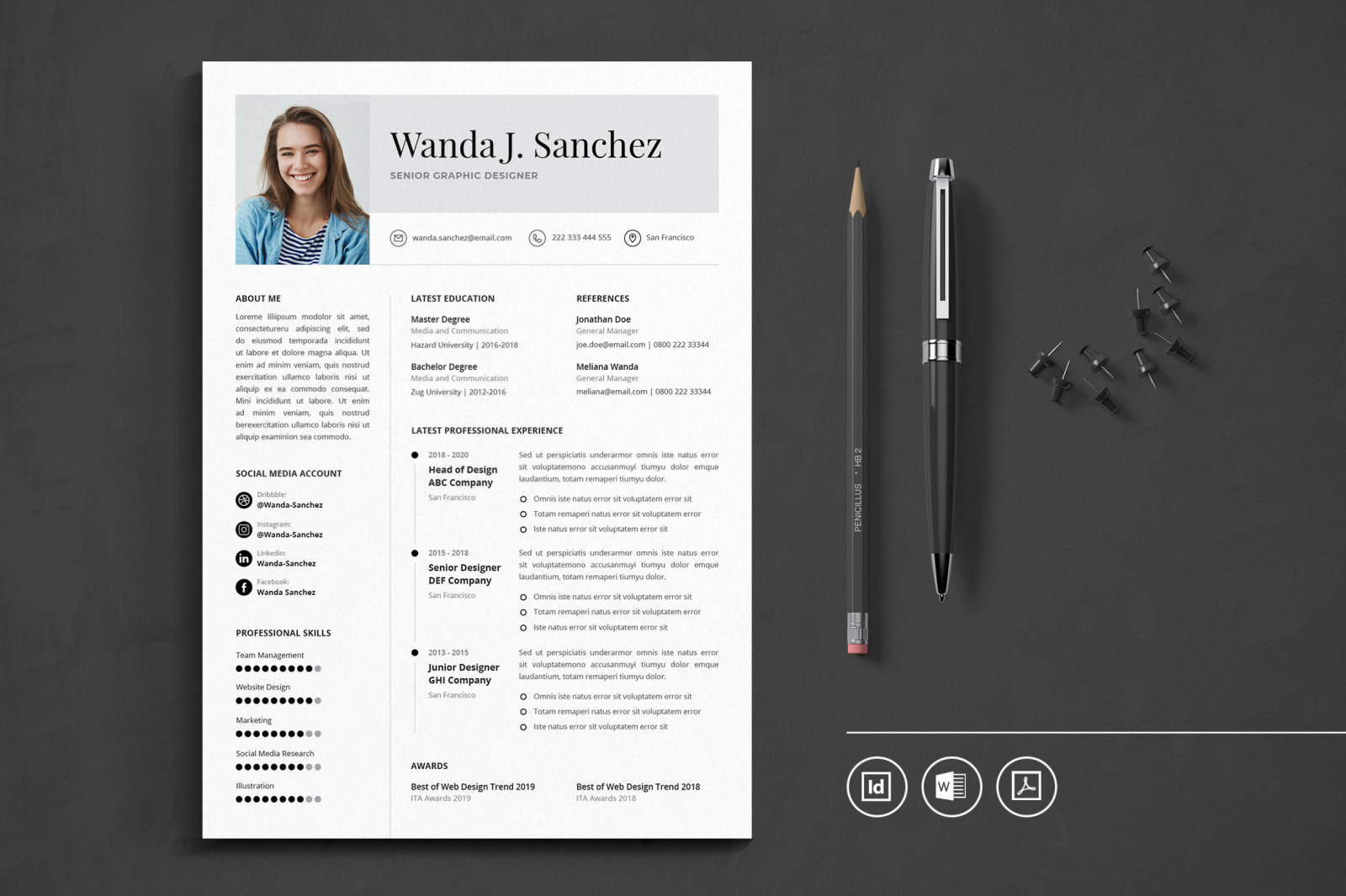 Big Bundle Professional CV Resume Indesign Template