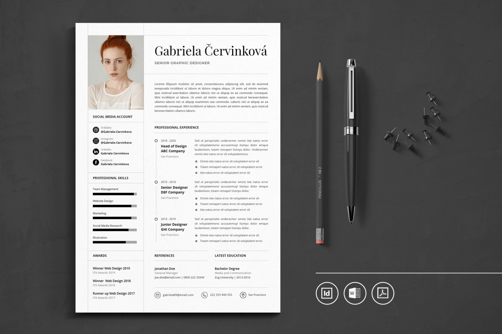 Big Bundle Professional CV Resume Indesign Template