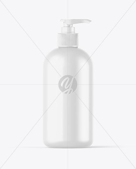 Glossy Bottle w/ Closed Pump Mockup