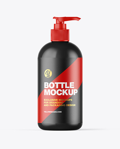 Glossy Bottle w/ Closed Pump Mockup