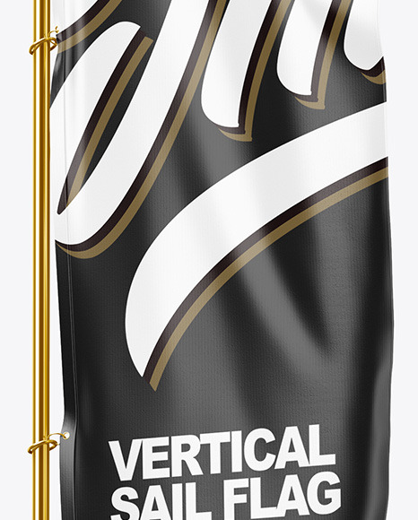 Vertical Sail Flag Mockup