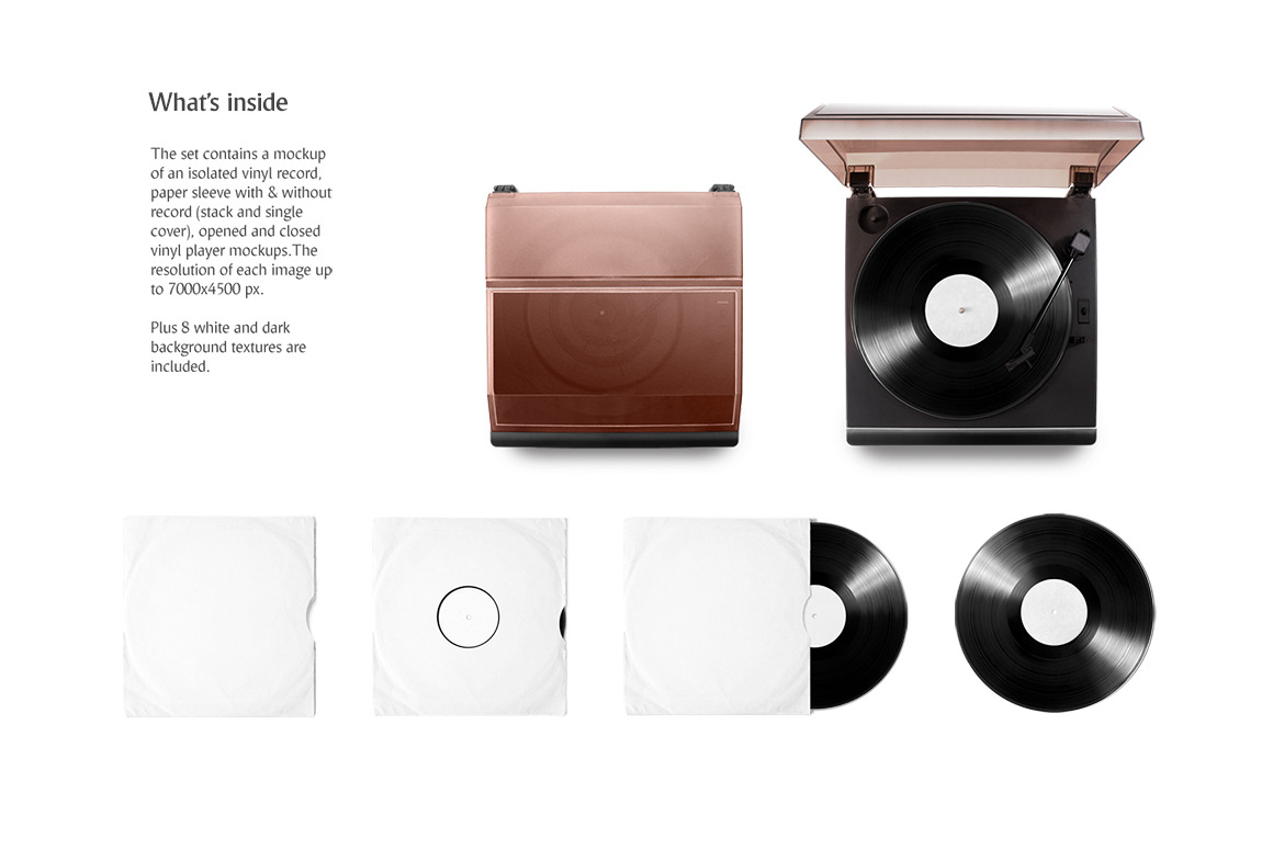 Vinyl Record Mockups Set Vinyl Record Mockups Set