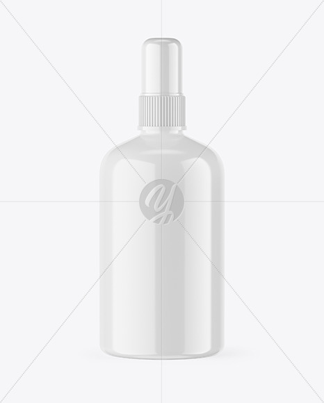 Glossy Spray Bottle Mockup