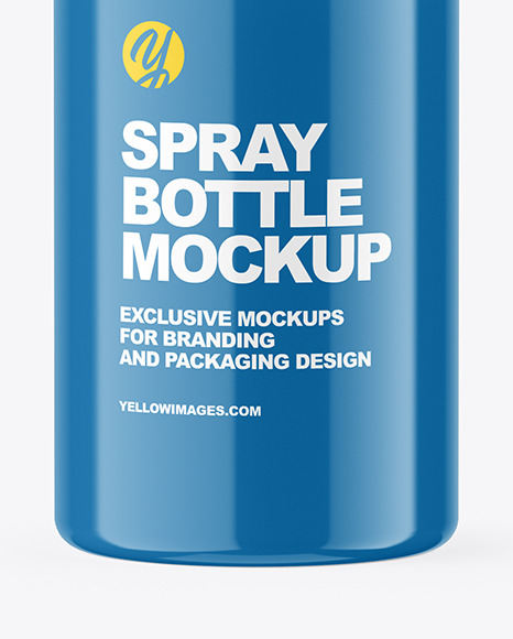 Glossy Spray Bottle Mockup