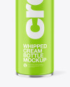 Matte Whipped Cream Bottle Mockup