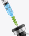 Medical Ampoule with Syringe Mockup