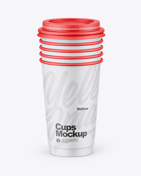 Matte Cups Mockup - Holographic+packaging+