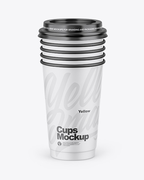 Matte Cups Mockup