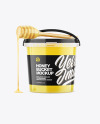 Honey Bucket with Spoon Mockup