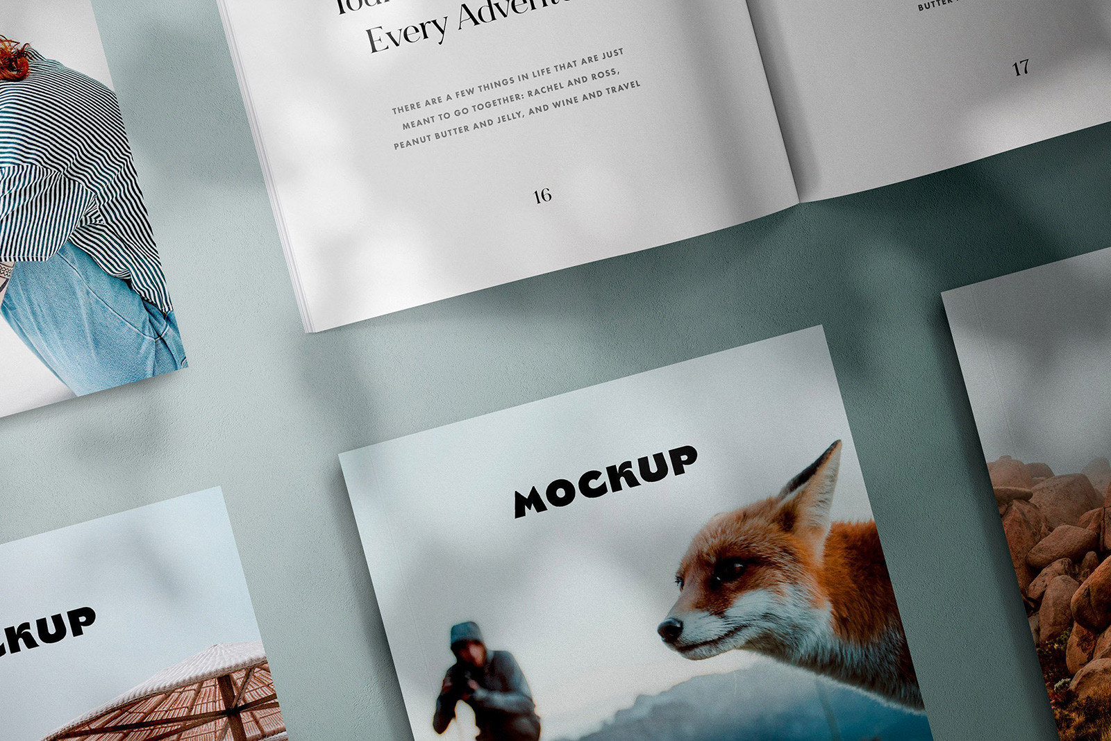 Square Magazines Layout Mockup