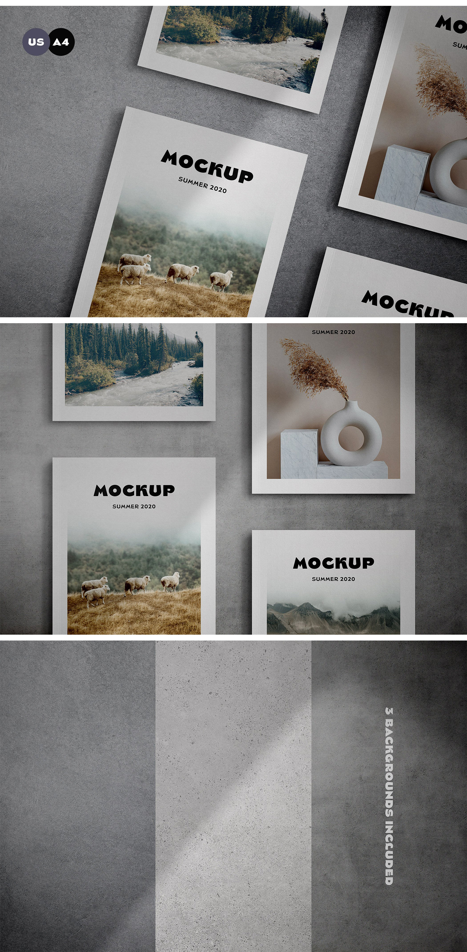 Magazine Cover Mockup Scenes