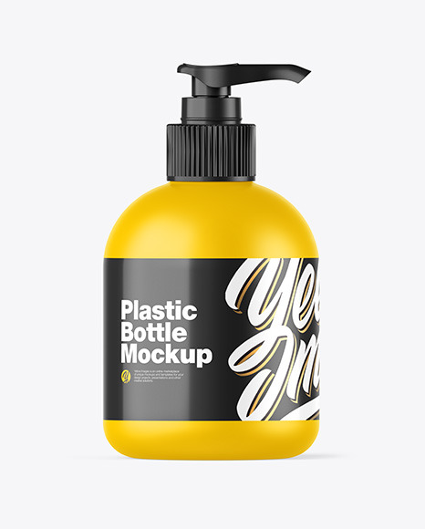 Matte Sanitizer Bottle w/ Closed Pump Mockup