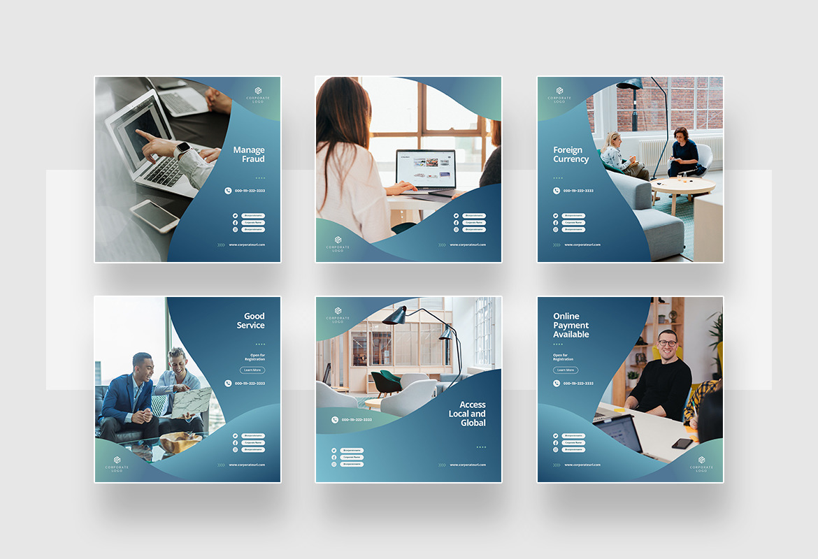 Elegant Corporate Instagram Post Story Template