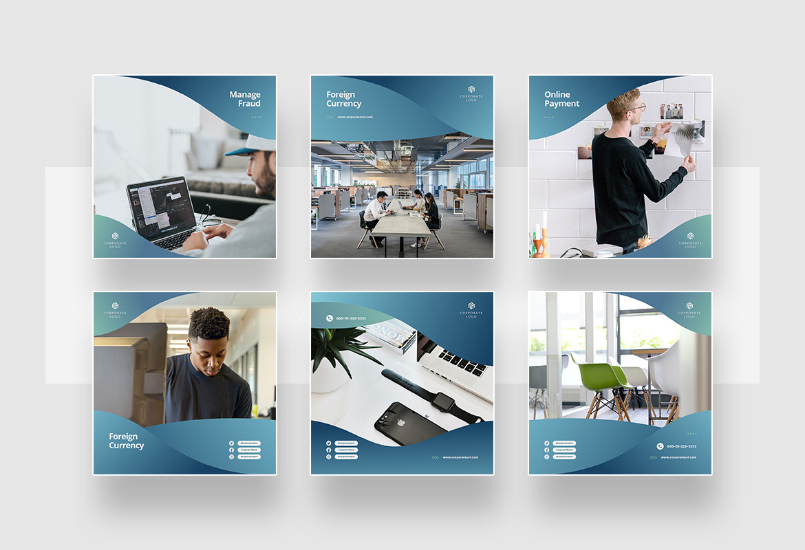 Elegant Corporate Instagram Post Story Template