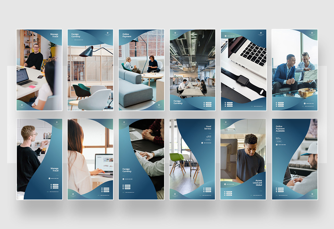 Elegant Corporate Instagram Post Story Template
