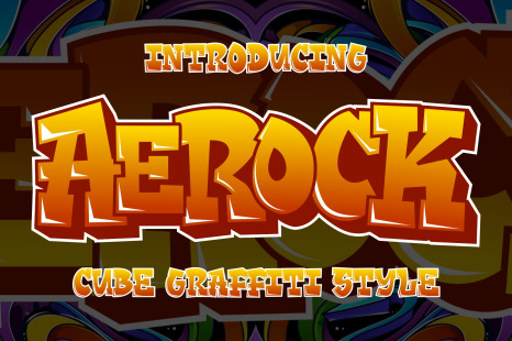 Aerock - Cube Graffiti Font - Skateboards