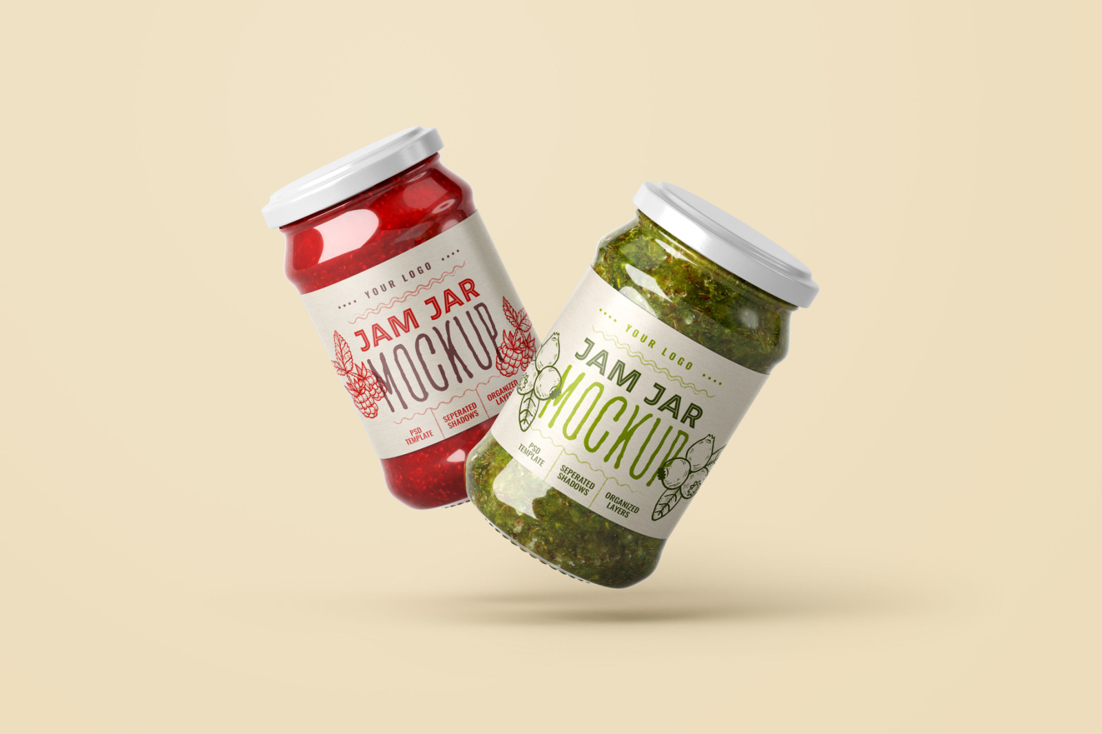 Jam Jar Mockup Set | Label Design Jam Jar Mockup Set | Label Design