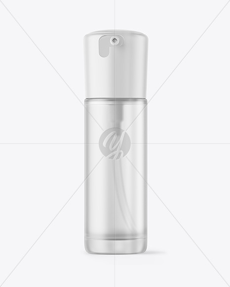 Frosted Glass Cosmetic Bottle Mockup