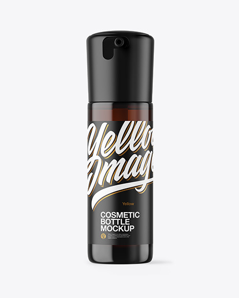 Amber Cosmetic Bottle Mockup