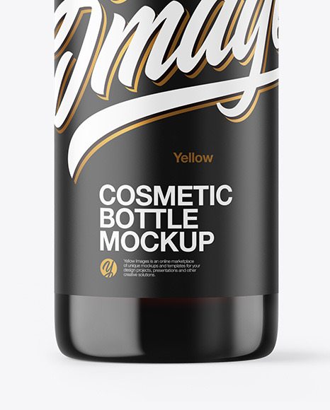 Amber Cosmetic Bottle Mockup