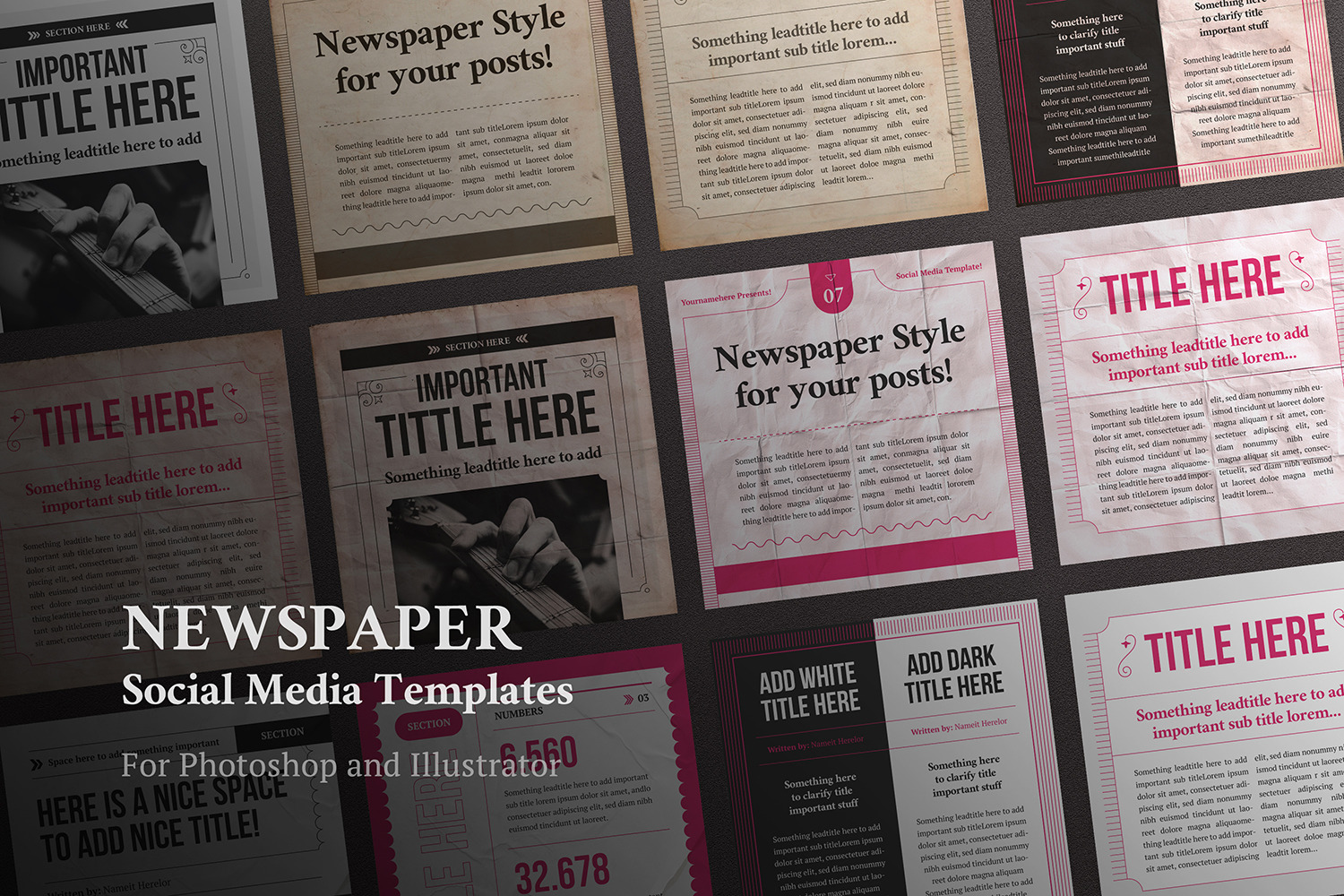 Newspaper Social Media Templates