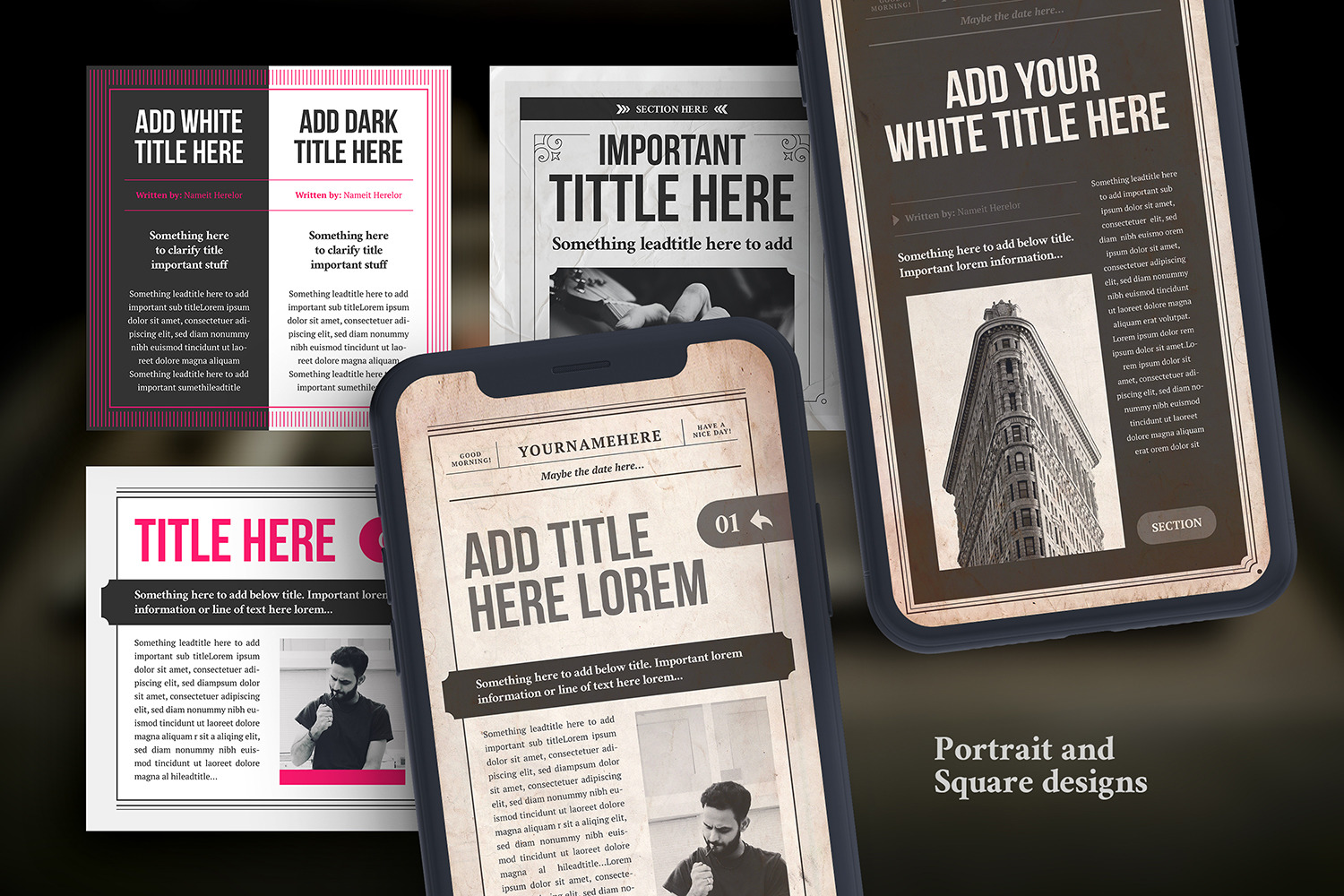 Newspaper Social Media Templates