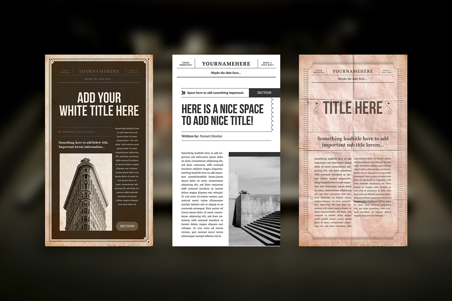 Newspaper Social Media Templates