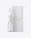 Nasal Spray Clear Bottle With Box Mockup