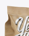 Kraft Stand-up Bag Mockup - Half Side View