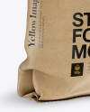 Kraft Stand-up Bag Mockup - Half Side View