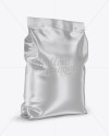 Matte Metallic Stand-up Bag Mockup - Half Side View