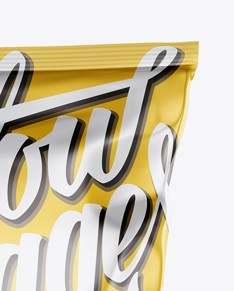 Metallic Snack Bag Mockup