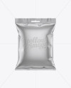 Matte Metallic Snack Package Mockup - Front View