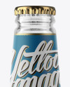 Clear Glass Bottle with Lager Beer Mockup