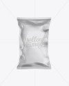 Matte Metallic Snack Bag Mockup