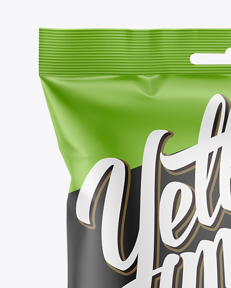 Matte Snack Package Mockup - Front View