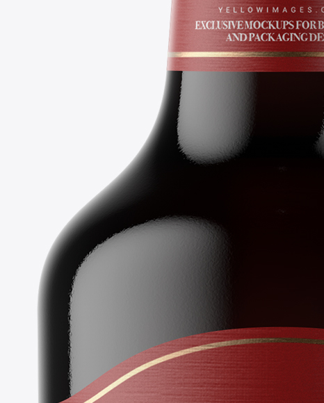 Dark Glass Beer Bottle Mockup