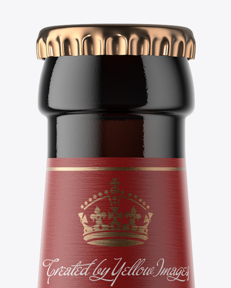 Dark Glass Beer Bottle Mockup