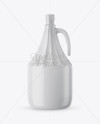 3L Glossy Ceramic Bottle With Handle Mockup