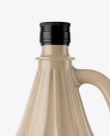 3L Glossy Ceramic Bottle With Handle Mockup