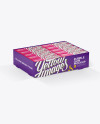 Bubble Gum Box Mockup - Half Side View (High-Angle Shot)