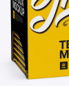 Tea Box with Sachets Mockup - Half Side View