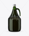 3L Green Glass Olive Oil Bottle With Handle Mockup