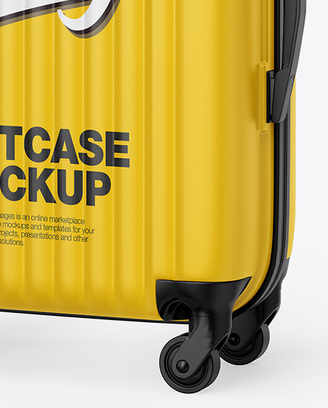 Travel Suitcase Mockup - Half Side View