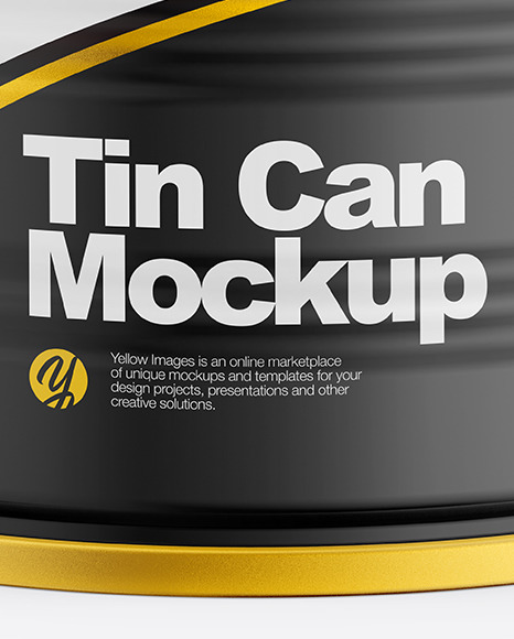 Glossy Tin Can Mockup