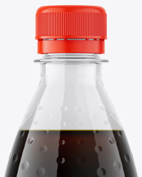 PET Bottle with Cola Mockup