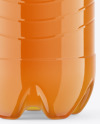 PET Bottle with Peach Drink Mockup