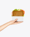 Sandwich Pack in a Hand Mockup